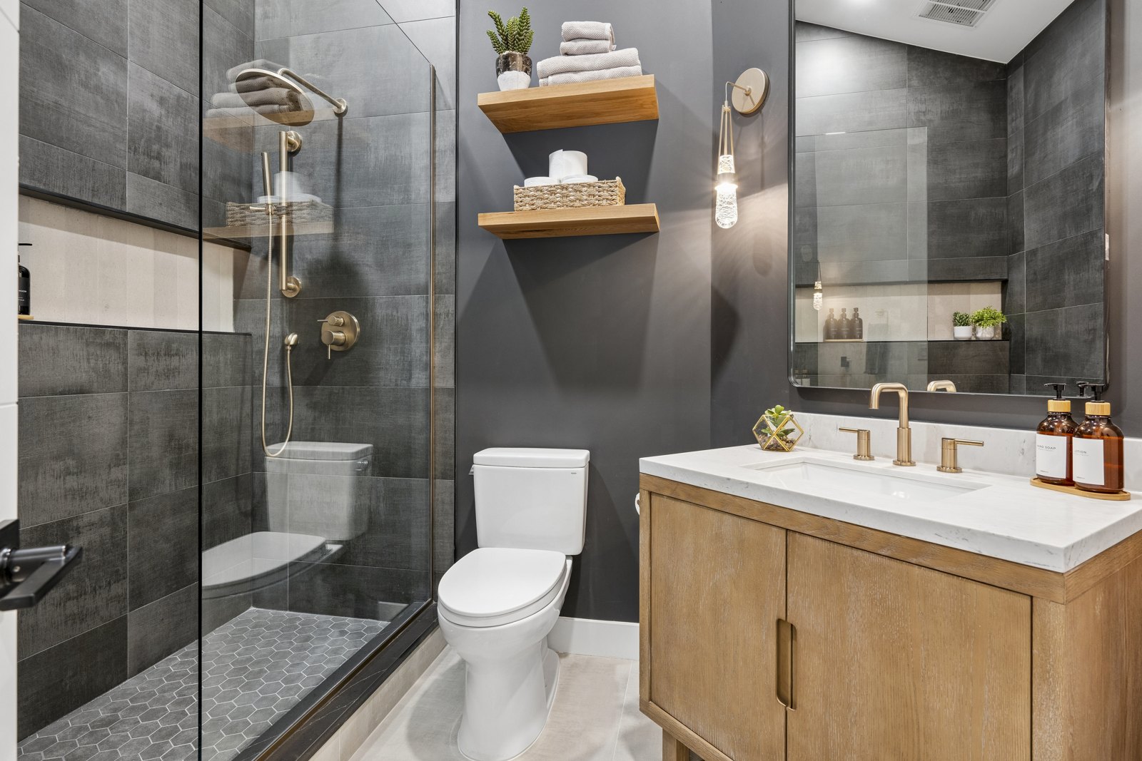 After · Completed Full Bathroom